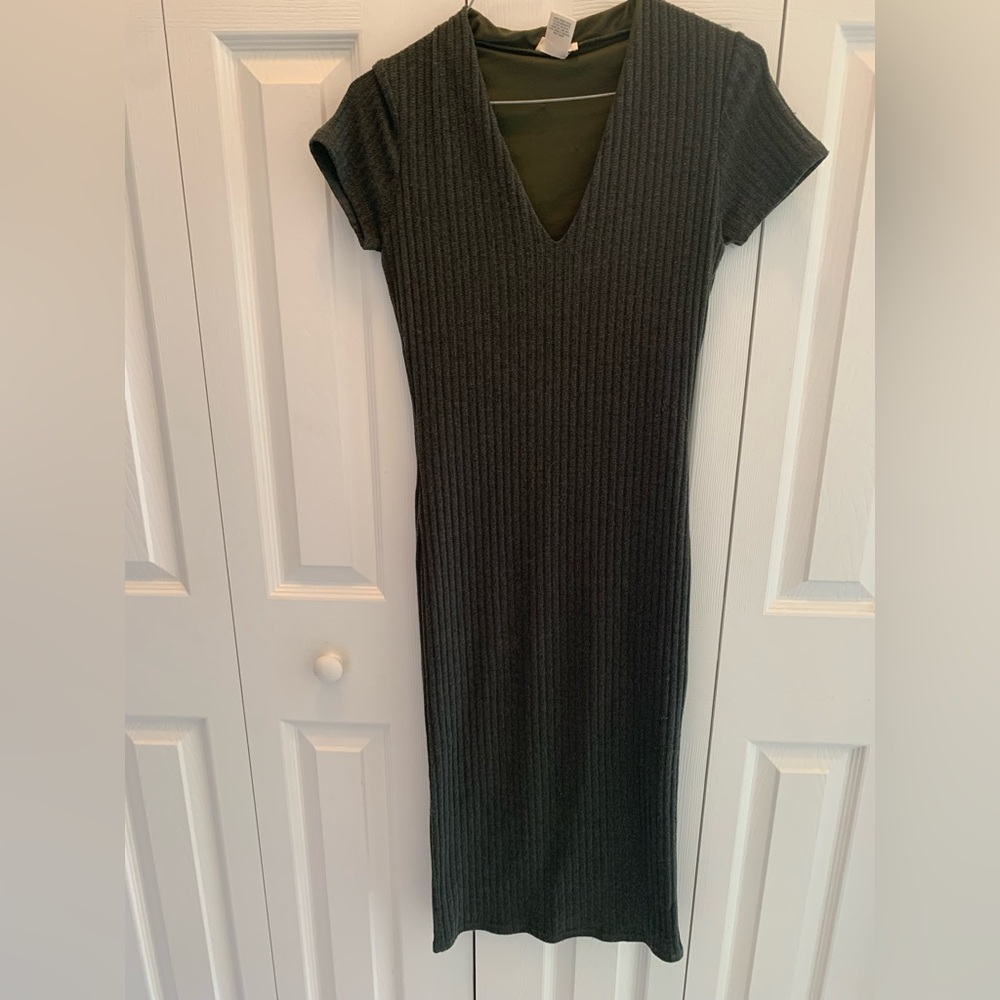 sweater dress hunter green